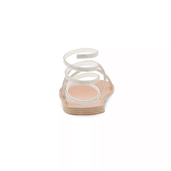 Ancient Greek Sandals Ofis Crystal-Embellished Leather Wraparound Sandals - Picture 3 of 4